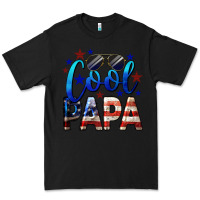 Black Cool Papa American Flag 4th of July Premium Tee - LillyAllenDesigns