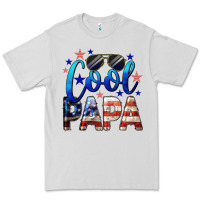 Dove Grey Cool Papa American Flag 4th of July Premium Tee - LillyAllenDesigns