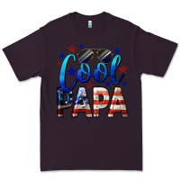 Plum Cool Papa American Flag 4th of July Premium Tee - LillyAllenDesigns
