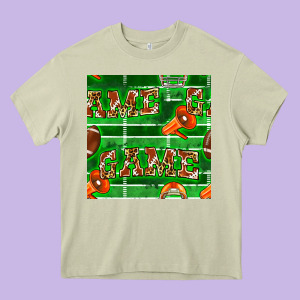 American Football Megaphone And Game Seamless Pattern Heavy Core Tee Designed By Bundleandbundleshop