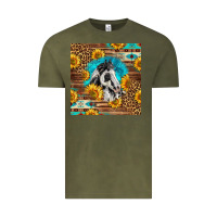 Vintage Olive western paint horse Vintage Tee - LillyAllenDesigns