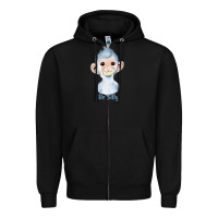 Black monkey cute animals Zipper Hoodie - RanaPortraitStore