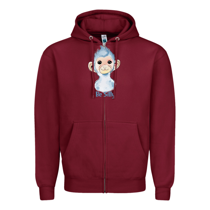 Monkey Cute Animals Zipper Hoodie by RanaPortraitStore | Teevron