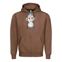 Chestnut monkey cute animals Zipper Hoodie - RanaPortraitStore