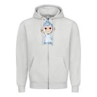 Dove Grey monkey cute animals Zipper Hoodie - RanaPortraitStore