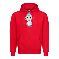 Red monkey cute animals Zipper Hoodie - RanaPortraitStore