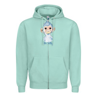 Seafoam monkey cute animals Zipper Hoodie - RanaPortraitStore