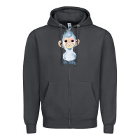 Smoke monkey cute animals Zipper Hoodie - RanaPortraitStore