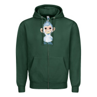 Sports Green monkey cute animals Zipper Hoodie - RanaPortraitStore