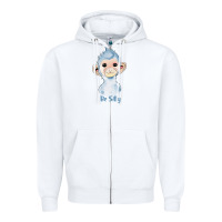 White monkey cute animals Zipper Hoodie - RanaPortraitStore