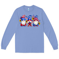 Colony Blue american flag gnomes sunflowers star Long Sleeve Tee - Artiststas