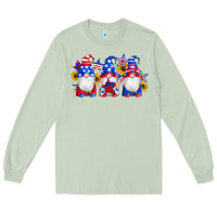 Matcha american flag gnomes sunflowers star Long Sleeve Tee - Artiststas
