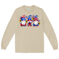 Mushroom american flag gnomes sunflowers star Long Sleeve Tee - Artiststas