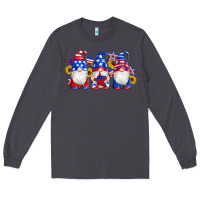 Smoke american flag gnomes sunflowers star Long Sleeve Tee - Artiststas