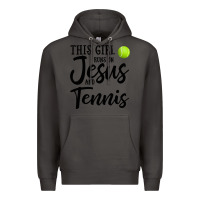 Smoke this girl runs on jesus and tennis Premium Hoodie - DesigneFamous