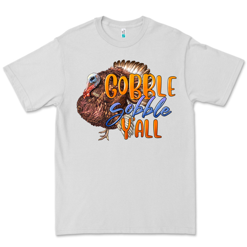 Fall Gobble Gobble Y'all Premium Tee by LillyAllenDesigns | Teevron
