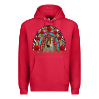 Cardinal brown baby cow floral rose rainbow Premium Hoodie - BarkalooDesign