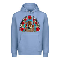 Colony Blue brown baby cow floral rose rainbow Premium Hoodie - BarkalooDesign