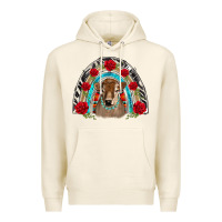 Tofu brown baby cow floral rose rainbow Premium Hoodie - BarkalooDesign