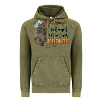Vintage Olive just a girl who loves koalas Vintage Hoodie - BarkalooDesign