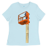 Baby Blue Single Man Lift Ladies Tee - LillyAllenDesigns
