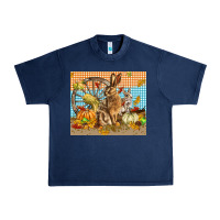 Navy fall rabbit  mousepad Urban Heavy Tee - LillyAllenDesigns