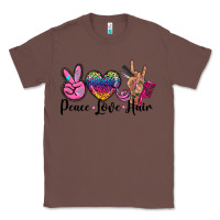 Chestnut peace love hair Classic Tee - BarkalooDesign