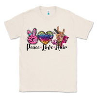 Natural peace love hair Classic Tee - BarkalooDesign