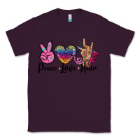 Plum peace love hair Classic Tee - BarkalooDesign
