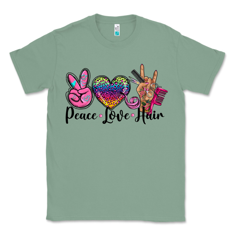 Peace Love Hair Classic Tee by BarkalooDesign | Teevron