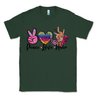 Sports Green peace love hair Classic Tee - BarkalooDesign