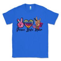 True Royal peace love hair Classic Tee - BarkalooDesign