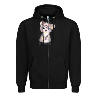 Black tiger cute animals Zipper Hoodie - RanaPortraitStore