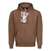 Chestnut tiger cute animals Zipper Hoodie - RanaPortraitStore