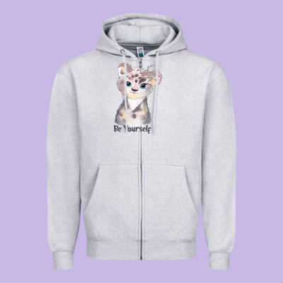 Tiger Cute Animals Zipper Hoodie Designed By Ranaportraitstore
