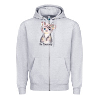 Heather Grey tiger cute animals Zipper Hoodie - RanaPortraitStore