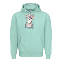 Seafoam tiger cute animals Zipper Hoodie - RanaPortraitStore