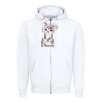 White tiger cute animals Zipper Hoodie - RanaPortraitStore