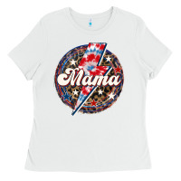 White Western Mama Patriotic Ladies Tee - LillyAllenDesigns