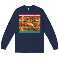 Navy cinco de taco paper serape leopard wooden Long Sleeve Tee - Artiststas