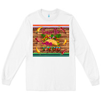 White cinco de taco paper serape leopard wooden Long Sleeve Tee - Artiststas