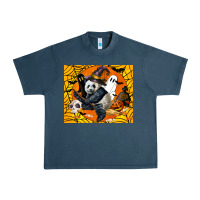 Midnight Navy panda halloween Urban Heavy Tee - LillyAllenDesigns
