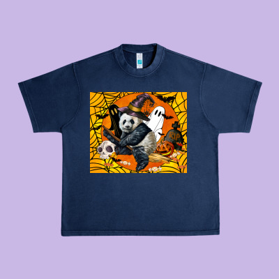 Panda Halloween Urban Heavy Tee Designed By Lillyallendesigns