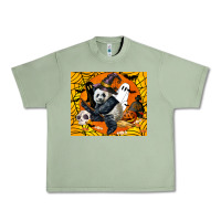 Oil Green panda halloween Urban Heavy Tee - LillyAllenDesigns