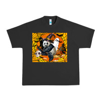 Pigment Black panda halloween Urban Heavy Tee - LillyAllenDesigns