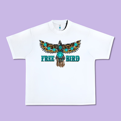 Turquoise Freebird Urban Heavy Tee Designed By Ranaportraitstore