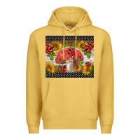 Antique Gold ladybug mushrooms Premium Hoodie - BarkalooDesign