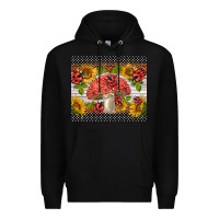 Black ladybug mushrooms Premium Hoodie - BarkalooDesign