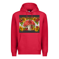 Cardinal ladybug mushrooms Premium Hoodie - BarkalooDesign