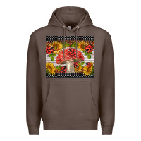 Coffee ladybug mushrooms Premium Hoodie - BarkalooDesign